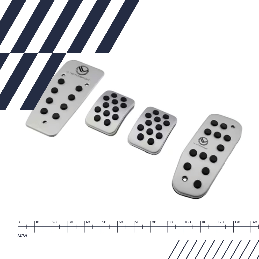 Aluminium Pedal Cover Set, Mazda MX5 Mk1